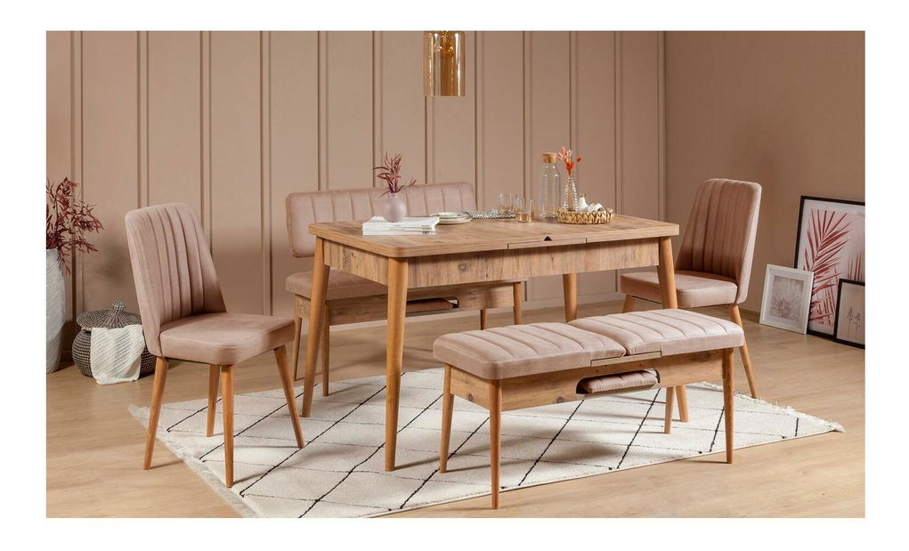 Jídelní židle Vlasta 1 (borovice atlantická + kámen)