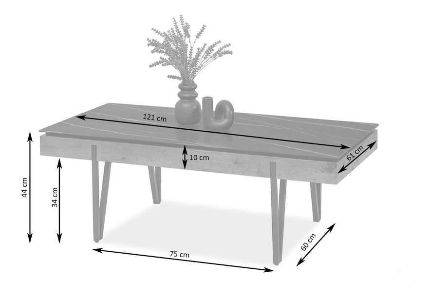 Konferenční stolek Democratico (černá)