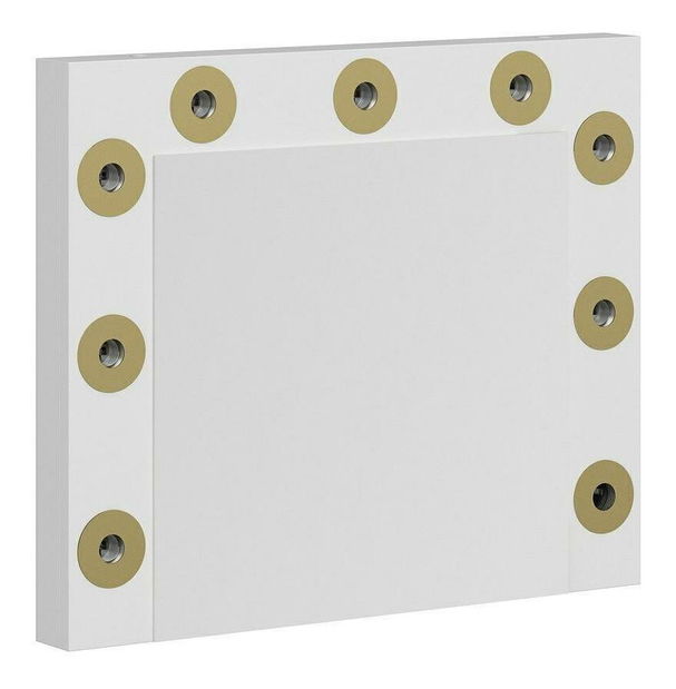 Kosmetické zrcadlo Kanabo (bílá) (s LED osvětlením)