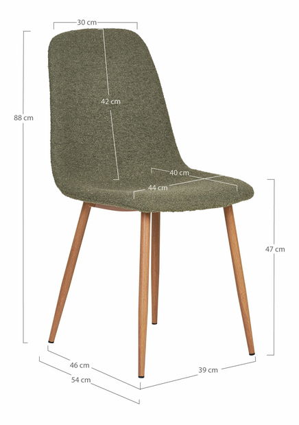 Jídelní židle Sinina (tmavě zelená)