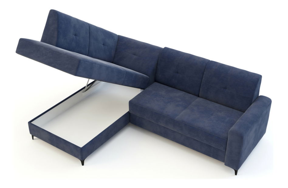 Rohová sedačka Scandal (tmavě modrá) (L)