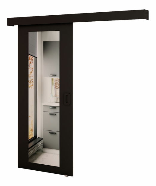 Posuvné dveře 90 cm Bethany II (černá matná)