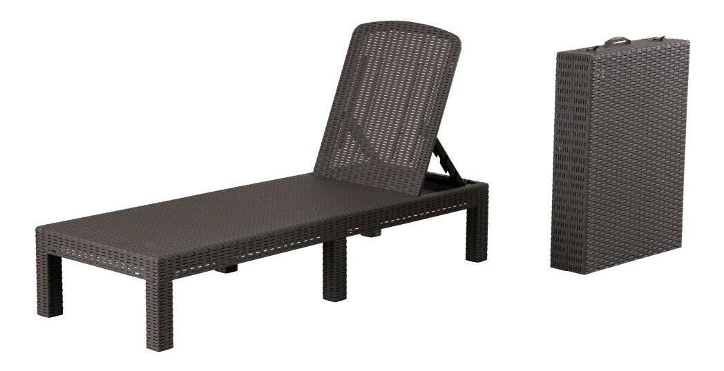 Zahradní lehátko Zanjar (hnědá)