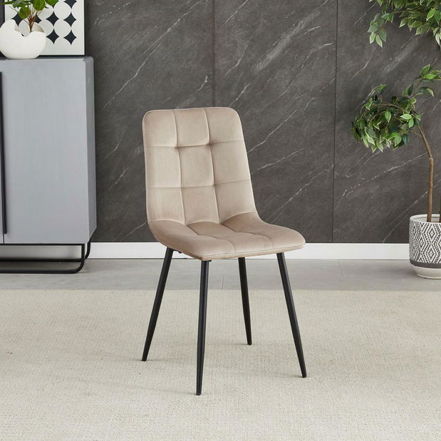 Jídelní židle Cereria (tmavokrémová)