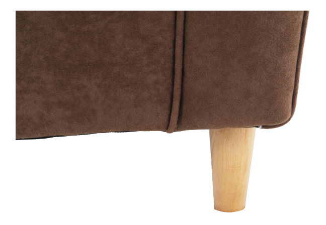 Křeslo ušák s taburetem Aevo hnědá