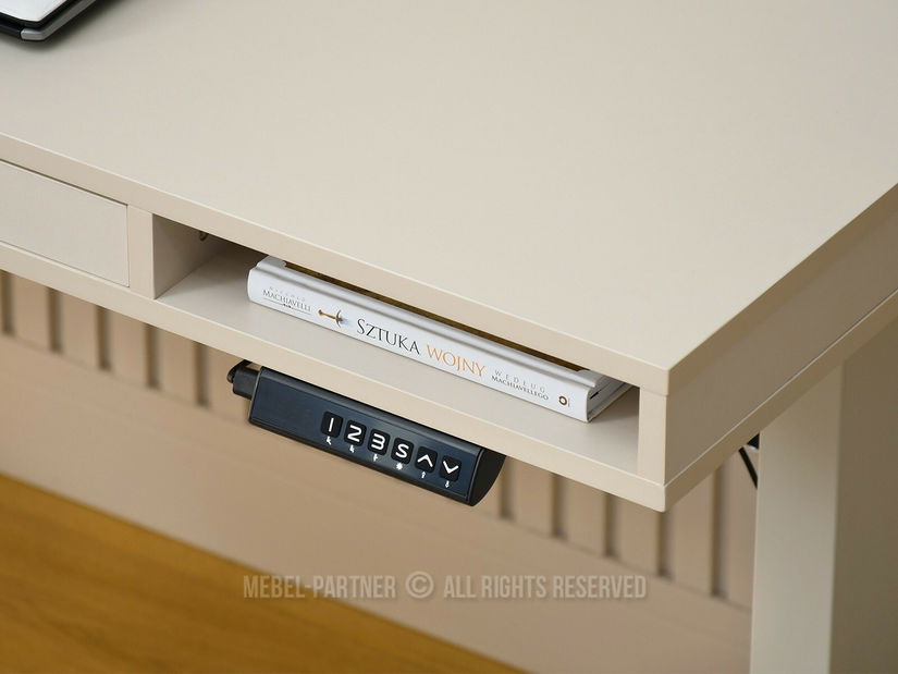 PC stolek s nastavitelnou výškou Occott 120 (krémová)