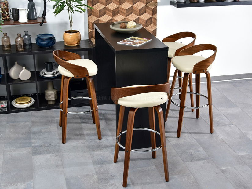 Židle Haime (oříšková + chromová)