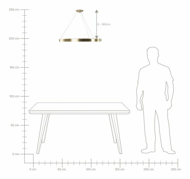 Závěsné svítidlo Kraza (zlatá)
