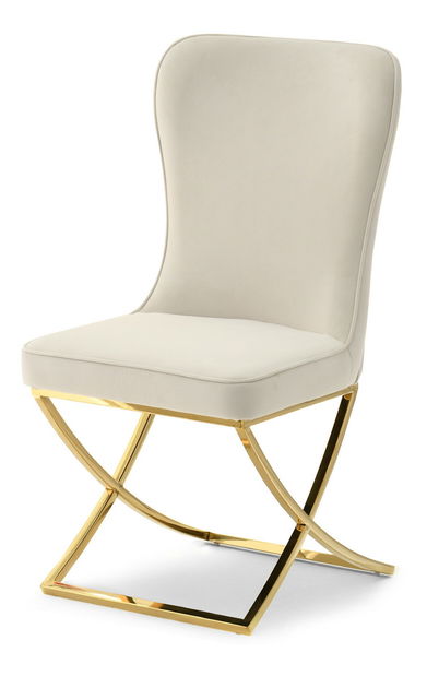 Jídelní židle Norsar (béžová + zlatá)