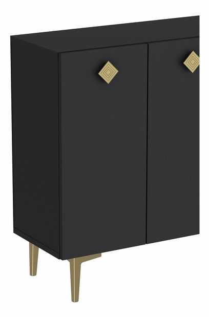 Skříňka Efia (bílá + stříbrná)