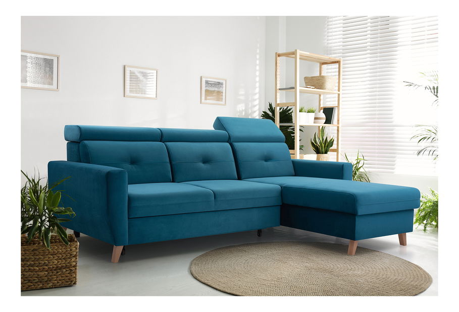 Rohová sedací souprava Sanfew (tmavě šedá) (P)