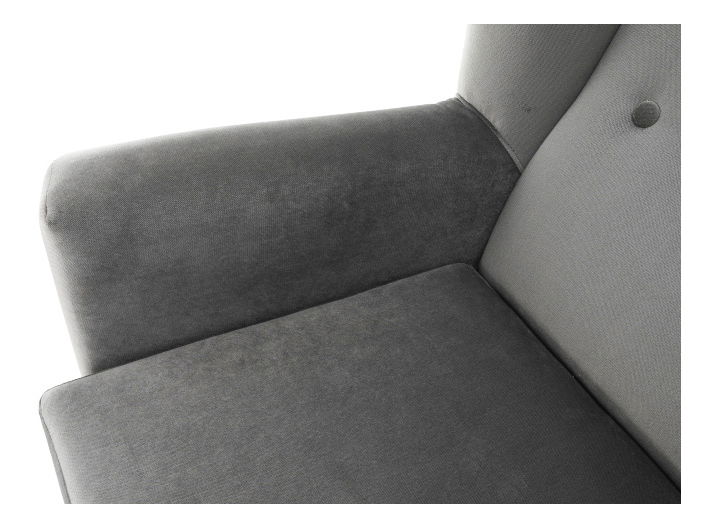 Křeslo ušák Royse Kronos 15 (světle šedá + černá)