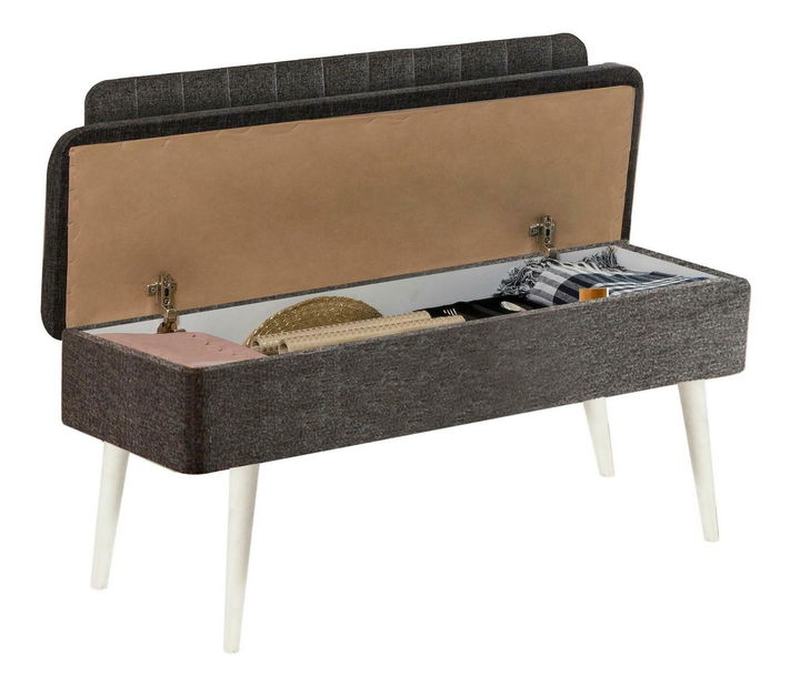 Lavice Vlasta 1 (bílá + antracit) (s úl. prostorem)