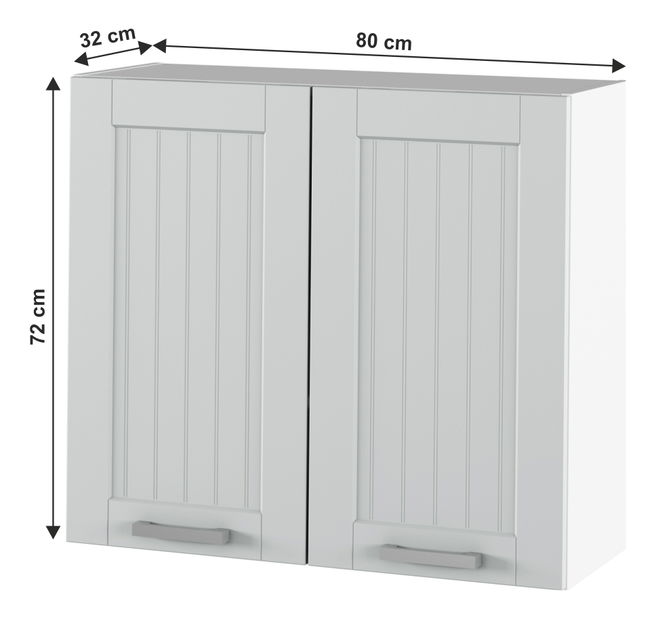 Horní kuchyňská skříňka Janne Typ 11 (světle šedá + bílá)