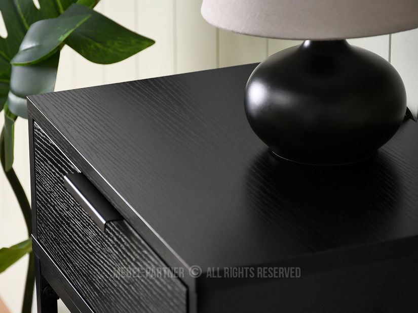 Konzolový stolek Norma S (černé dřevo + černá)