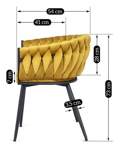 Jídelní židle Encuesta (hořčičná)