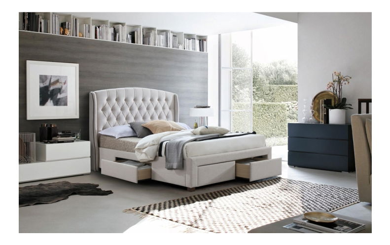 Manželská postel 160 cm Akana (s roštem a úl. prostorem)