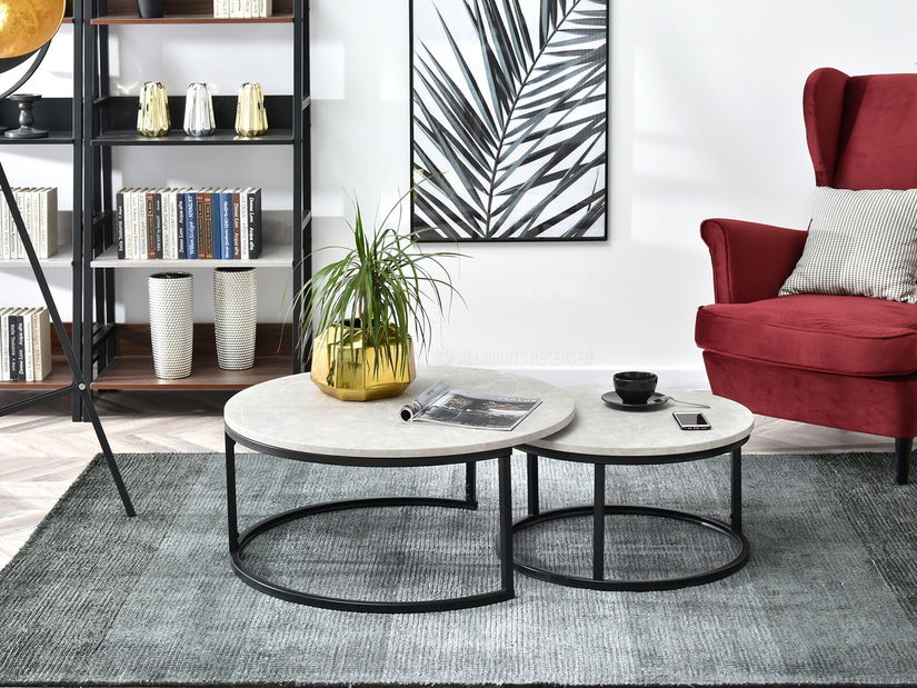 Konferenční stolek Kolja Zest Xl (šedá + černá)