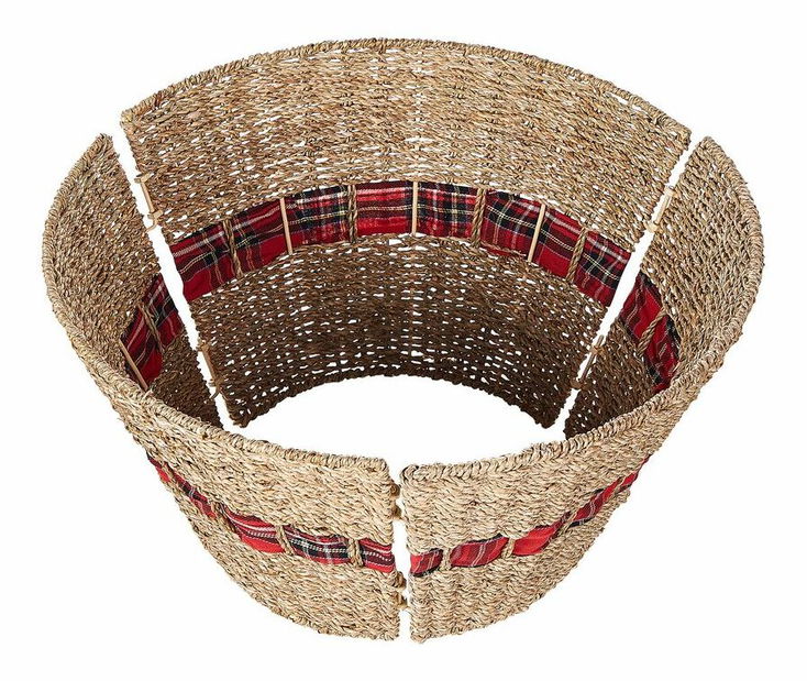 Ratanový kryt na stojan vánočního stromku ⌀ 45 cm Marza (béžová)