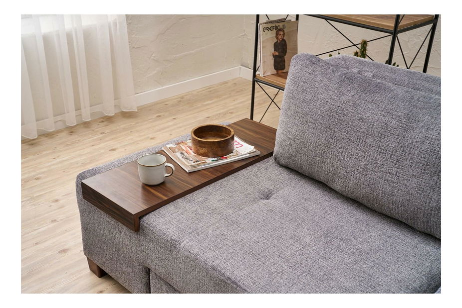 Rozkládací pohovka Perenilla C (šedá + ořech)