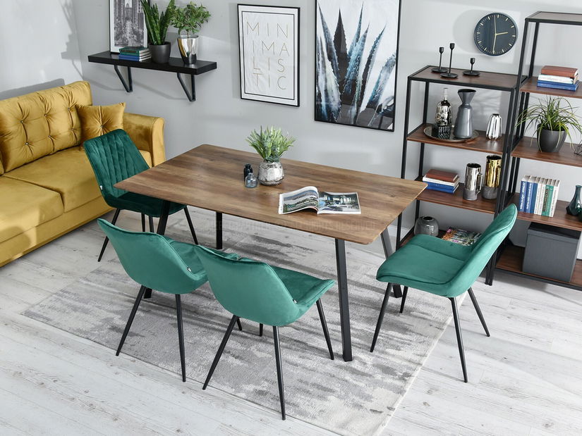 Židle Aron (zelená + zlatá)