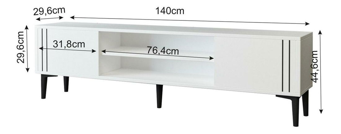 TV stolek/skříňka Snowden (bílá)