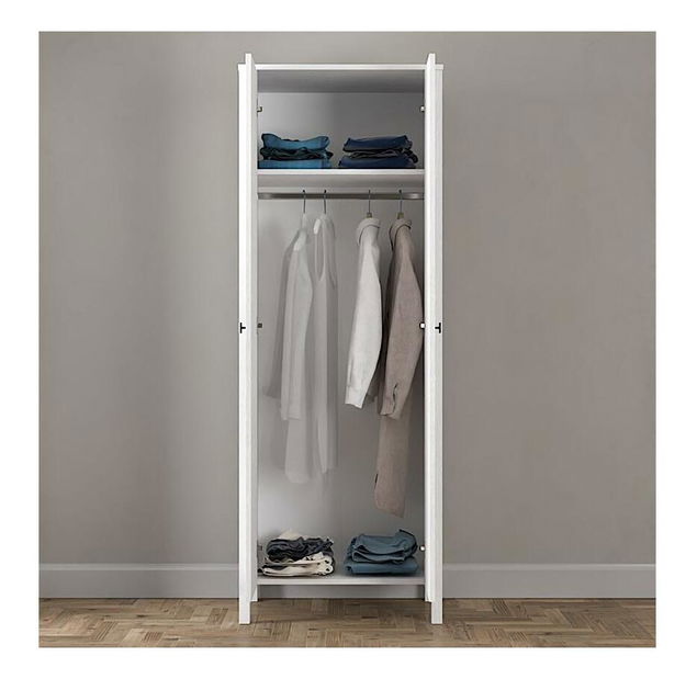 Šatní skříň Franc 51 (bílé dřevo)