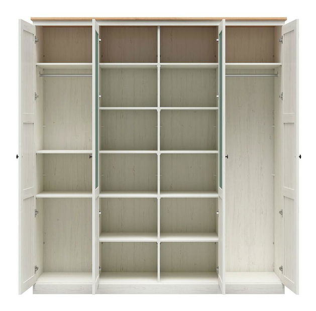 Sada 2ks polic do šatní skříně BRW Frija 6 (borovice andersen bílá + dub artisan)