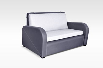 Pohovka dvoused Narya (bílá + tmavě šedá)