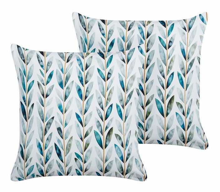 Sada 2 ozdobných polštářů 40 x 40 cm Loan (bílá)