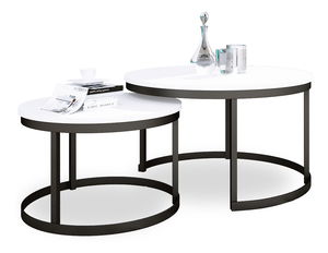 Set 2 ks. konferenčních stolků Otir (černá + bílá)