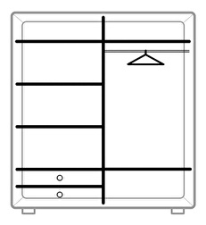 Šatní skříň Shela SVN-13 (bílá + bílý lesk)