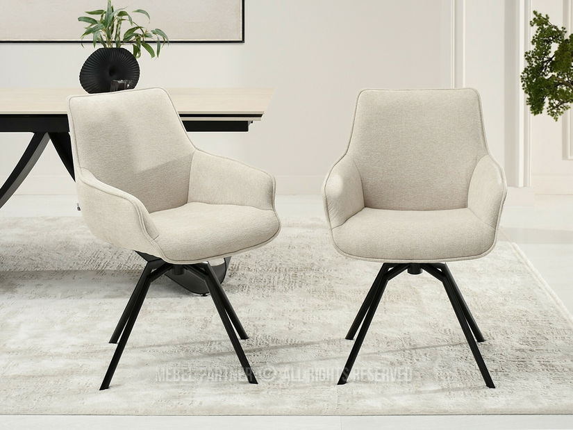 Jídelní židle Lowie (béžová + černá)