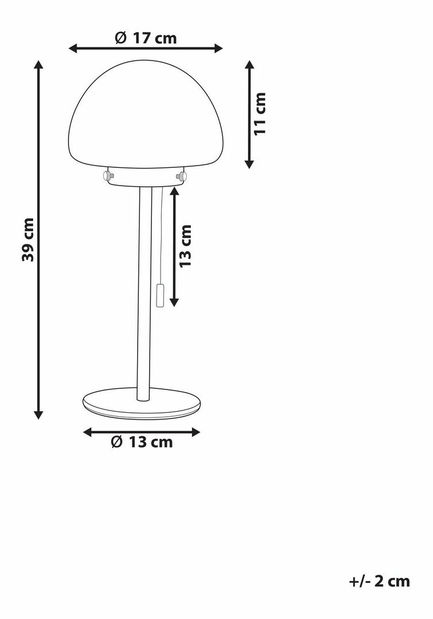 Stolní lampa Morza (stříbrná)