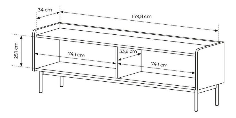 TV Stolek/Skříňka Lemenn 150 (béžová)