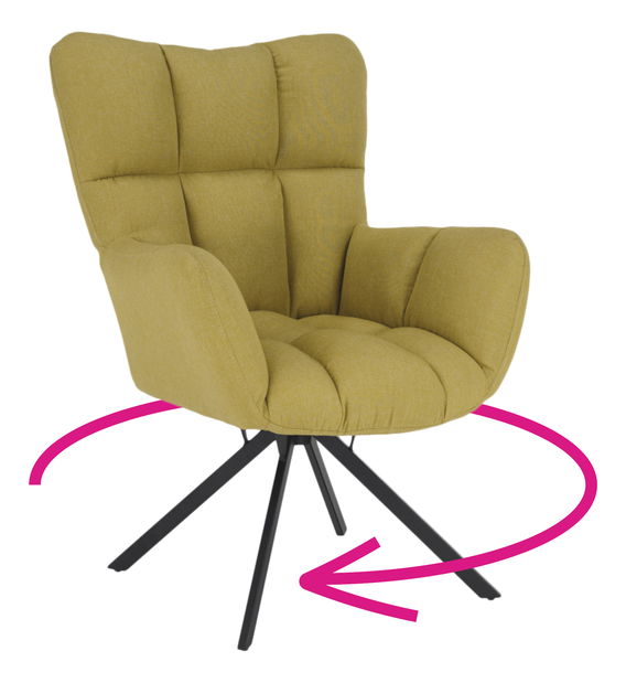 Dizajnové křeslo Komand (pistáciová)