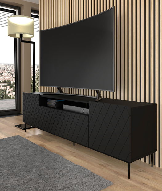 TV stolek/skříňka Dintanna 193 (černá + černá matná)