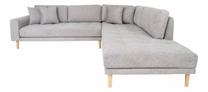 Rohová sedací souprava (P) Lvaveriaora L (světle šedá)