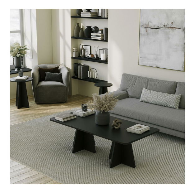 Set 4ks. konferenčních stolků Kabivo 2 (černá)