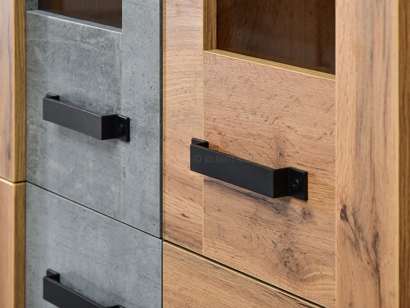 Obývací stěna Subrayado 02 (dub + černá)