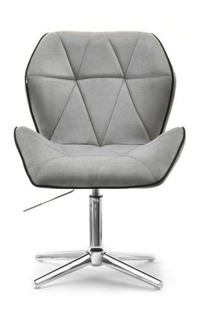 Křeslo Velma S (šedá + chromová)