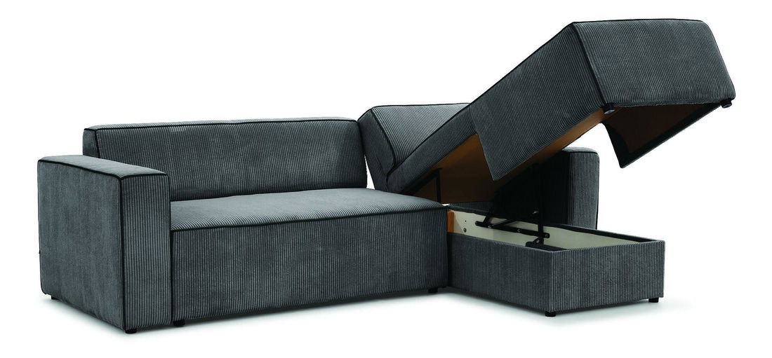 Rohová sedačka Castello (tmavě šedá) (P)