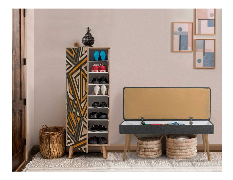 Předsíňová sestava Beside 27 (dub sonoma + antracit)