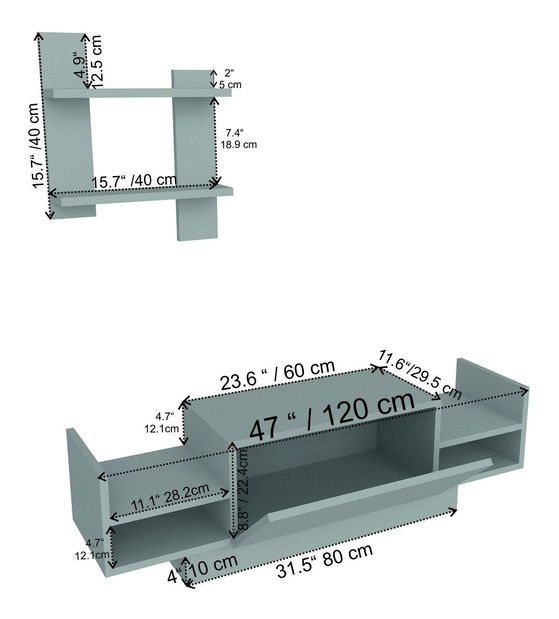 Obývací stěna Bahara (bílá)