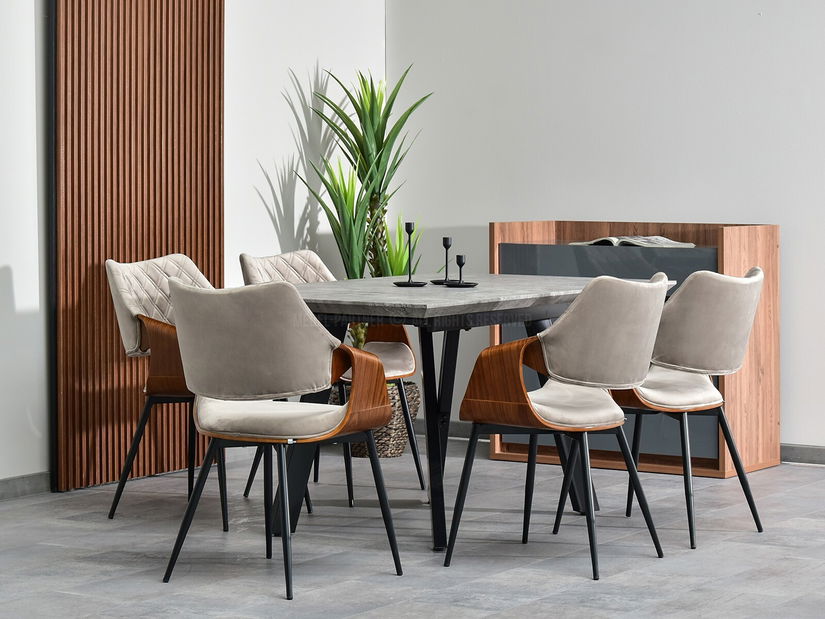 Židle Rolf K (ořech + černá)