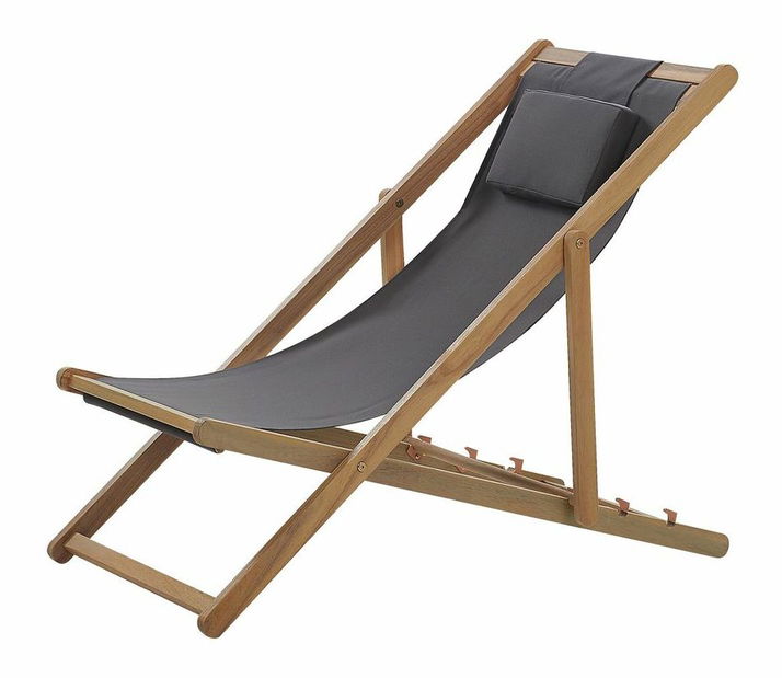 Zahradní lehátko AVELLO (dřevo) (světlehnědá)