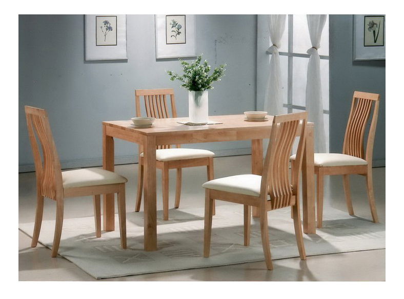 Jídelní set Castle (buk + krémová) (pro 4 osoby)