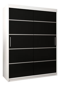 Šatní skříň 180 cm Verika 1 180 (bílá + černá)