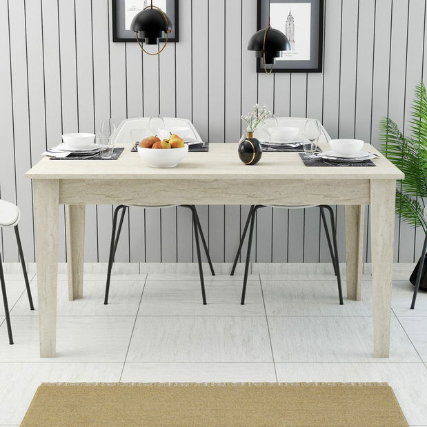 Jídelní stůl Milly (krémová) 1