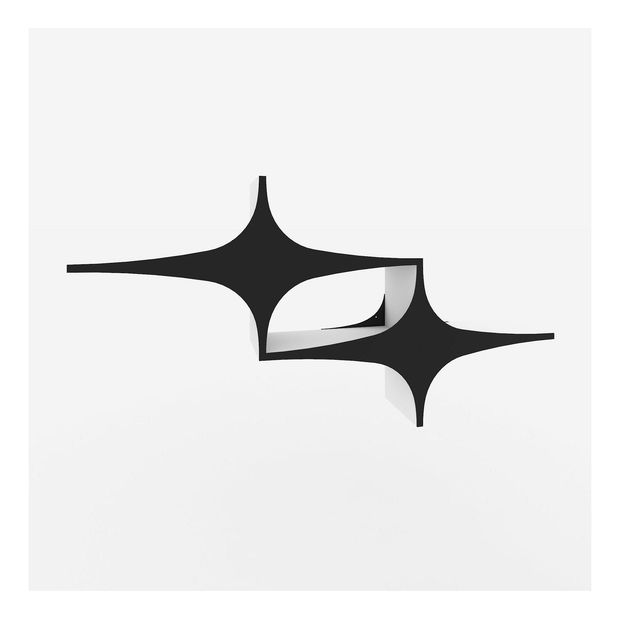 Polička Salvia 2 (černá + bílá)